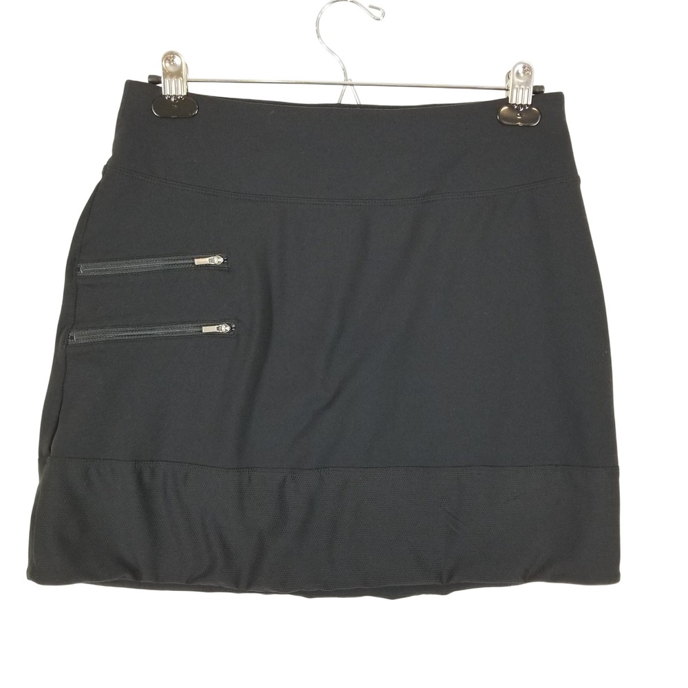 Athleta Womens Black‎ Athletic Skort Size S Zipper Pockets Tennis Golf Hiking